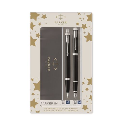 Parker poklon SET IM Black CT - Hemijska olovka + Nalivpero